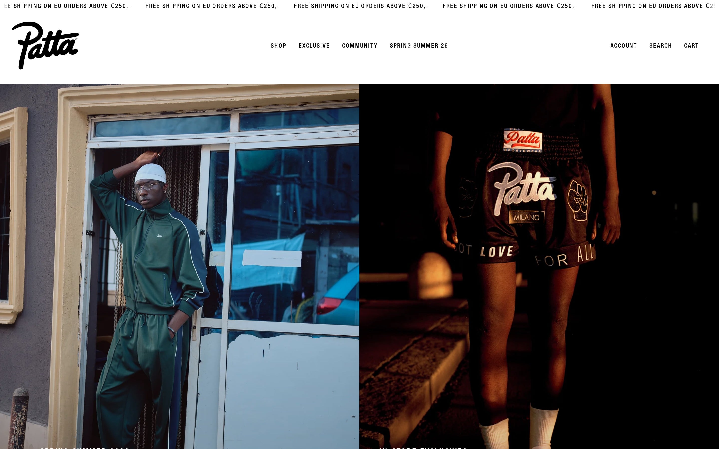 Homepage van patta.nl